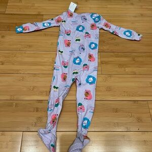 Playful Kids Footie Pajama in Pink and Blue